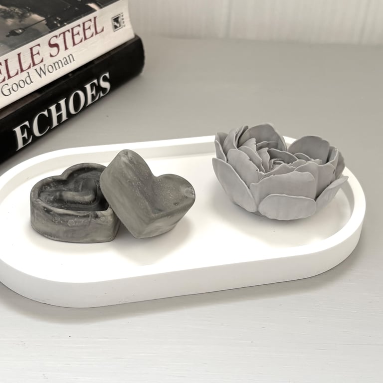 Home Fragrance Gift Set with Rose Diffuser, Heart Aroma Stones & Tray