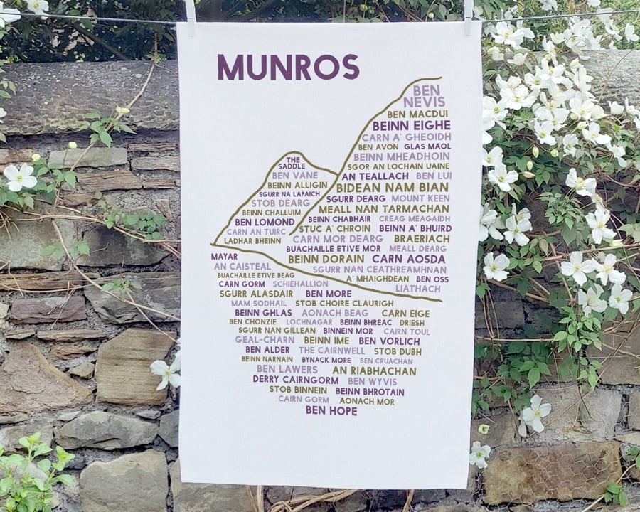 Munros tea towel
