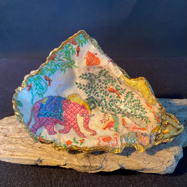 Fabulous and quirky hand decorated Oyster Shell