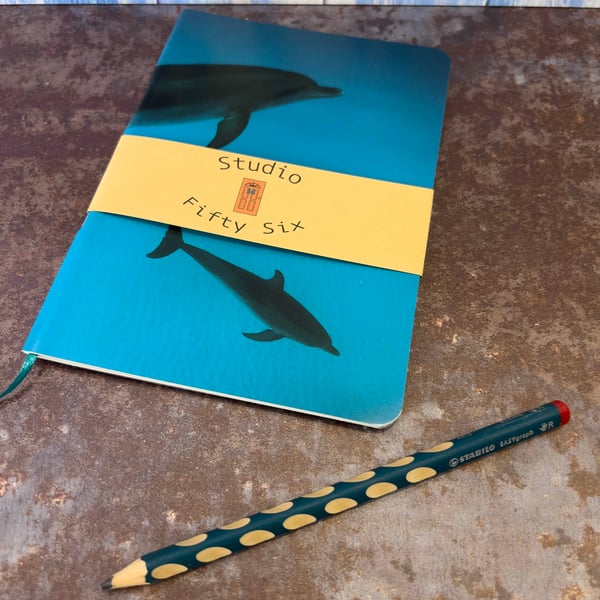Notebook, Marine themed, A5 (ish), made from up-cycled and recycled materials.