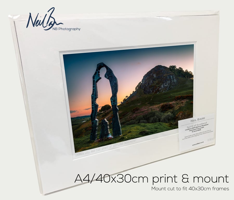 Spirit of Scotland, Loudoun Hill, East Ayrshire - A4 (40x30cm) Unframed Print