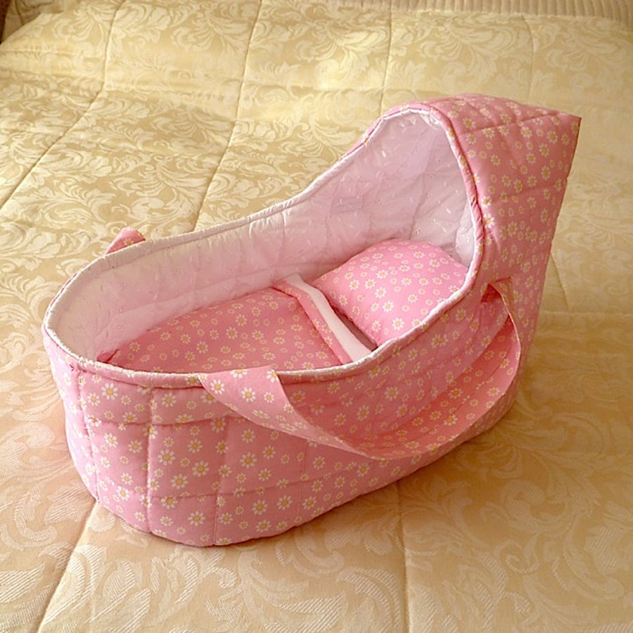 Large Doll's Carrycot suitable for Doll 18inches