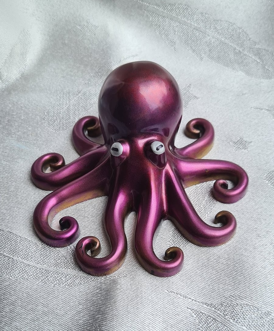 Gorgeous Purple Octopus Resin Ornament - Home Decoration - Keepsake Gift