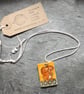 Handmade Ceramic Red Squirrel pendant - Image 2