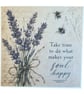 Vintage Lavender Botanical Greeting Card. Handmade Parchment Paper Card. - Image 5