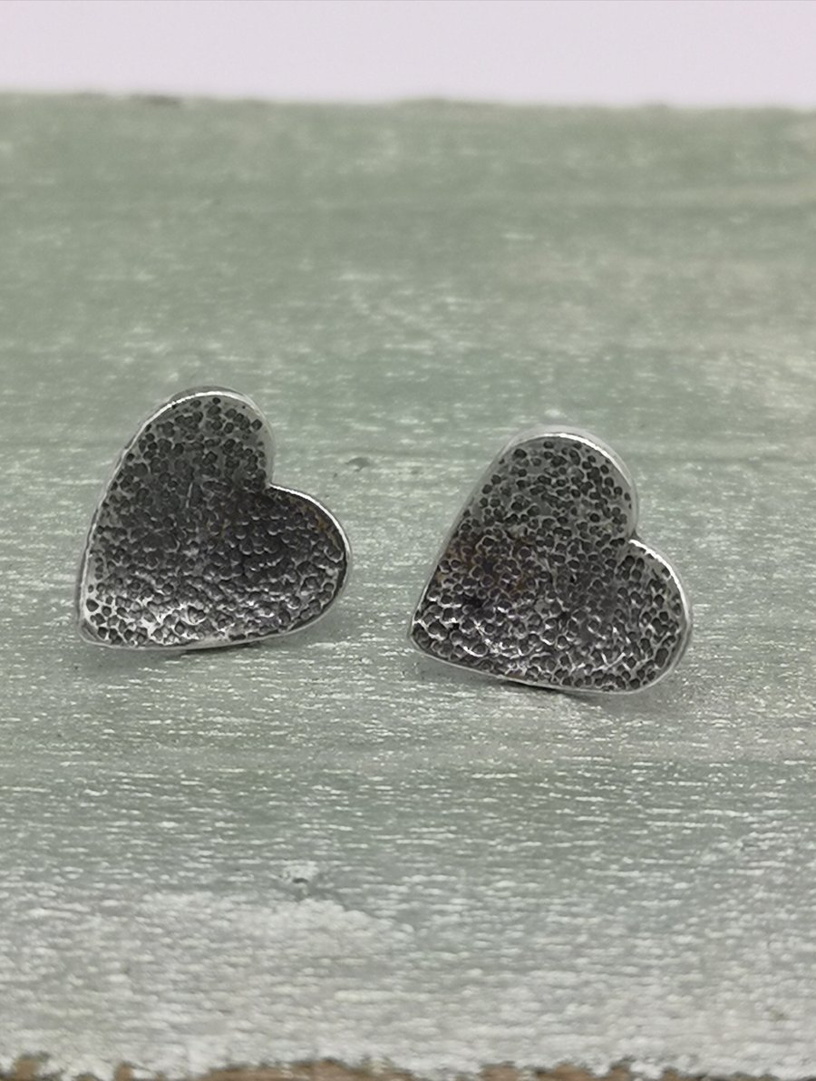 Domed Heart Earrings