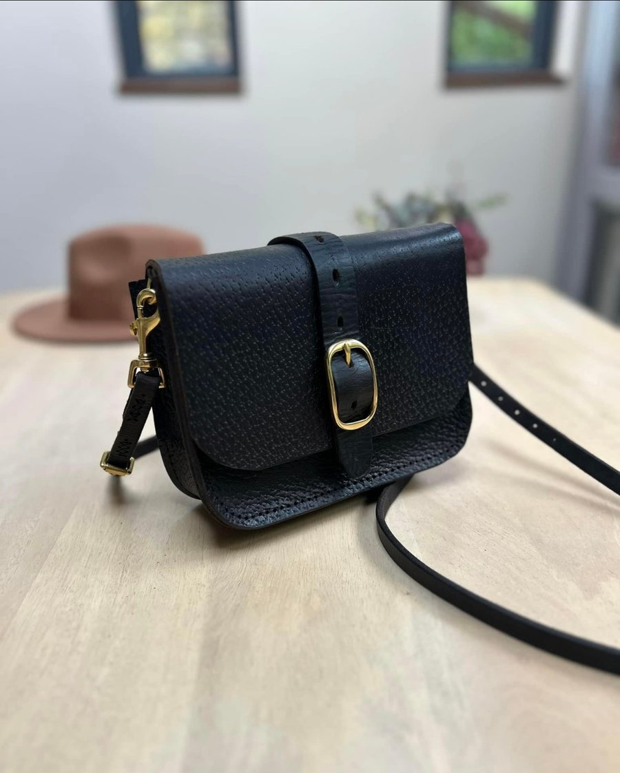 Repurposed saddle leather bag - made to order
