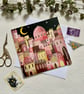 Pink Palaces,  blank greetings card.  - Image 1