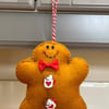 Hot Chocolate buttons felt gingerbread man 