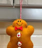 Hot Chocolate buttons felt gingerbread man 