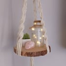 macrame hanging shelf