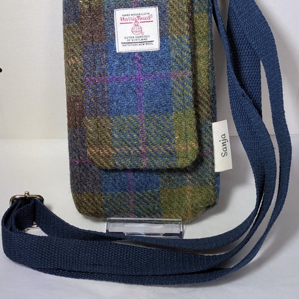 Harris Tweed Cross body mobile bag 