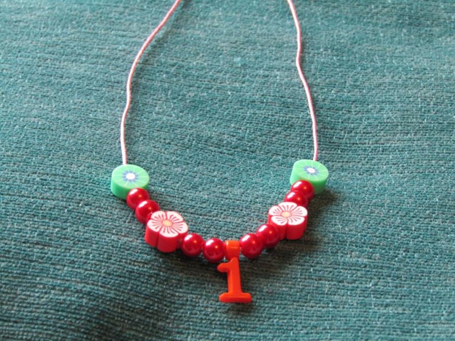 Children's '1' Charm Necklace