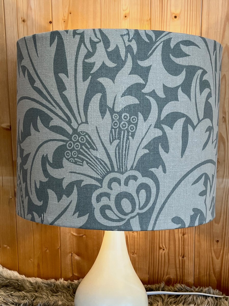 Morris and co Thistle fabric lampshade
