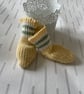 Yellow baby socks with striped tops - Image 2