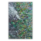 A mounted acrylic painting - waterfall - landscape - letterbox gift