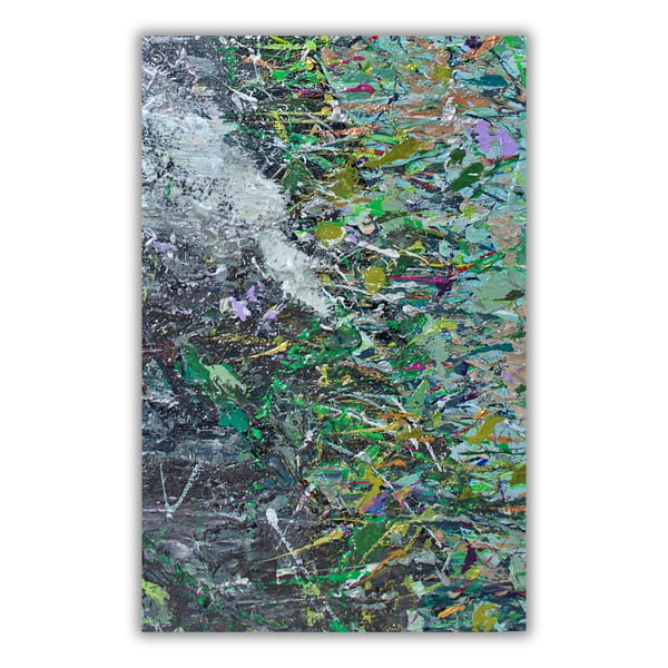 A mounted acrylic painting - waterfall - landscape - letterbox gift
