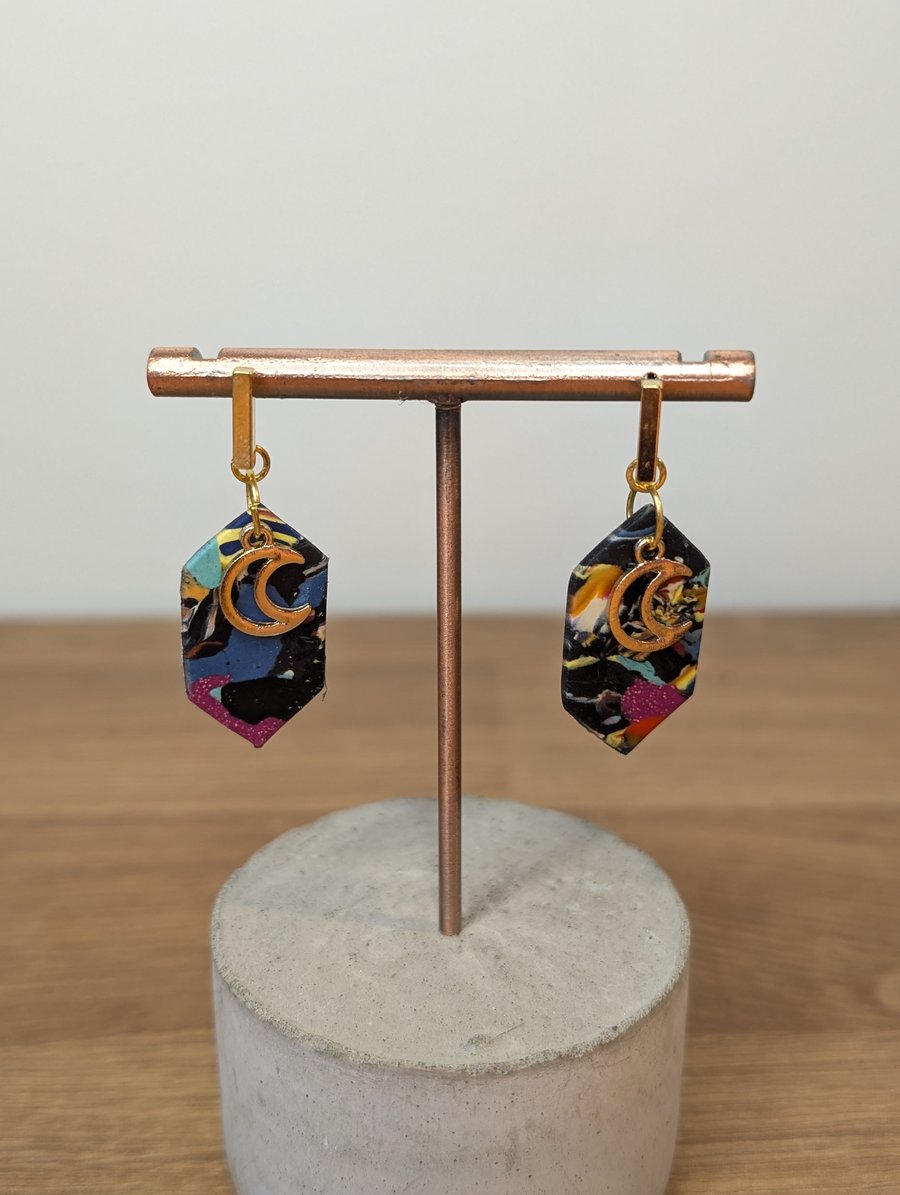 Summer bloom scrap diamond dangles 