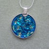 Blue Resin Pendant RE014