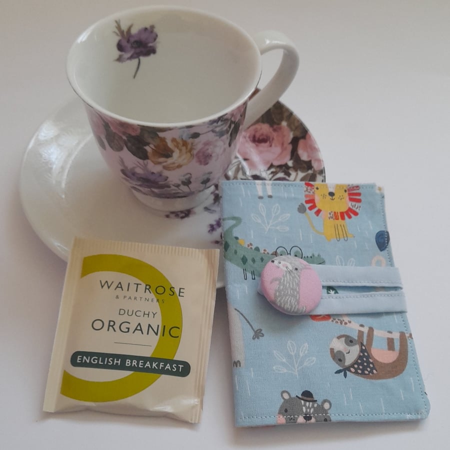 Seconds Sunday - Animal Design Tea wallet, Travel tea wallet, Teabag holder, 