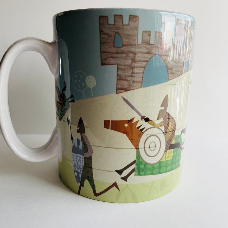 Knights in battle- ceramic mug 