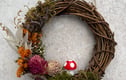 Dried flower wreaths