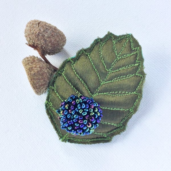 Leaf brooch.