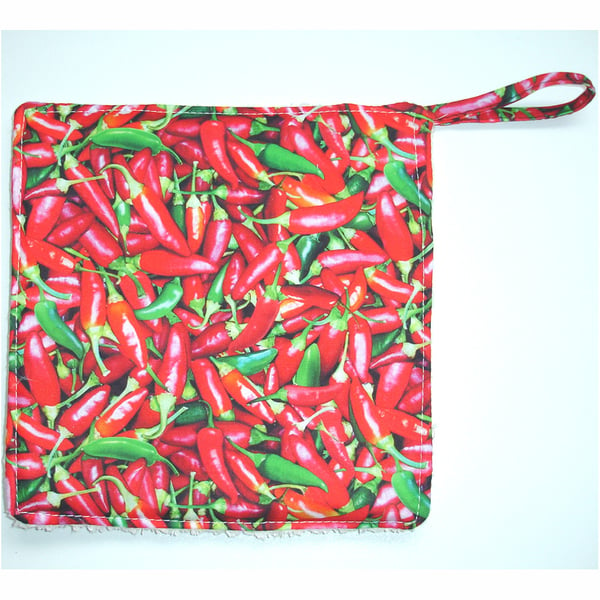 Pot Holder Red Hot Chilli Pepper Potholder Kitchen Grab Mat Pad Cooks Kitchen