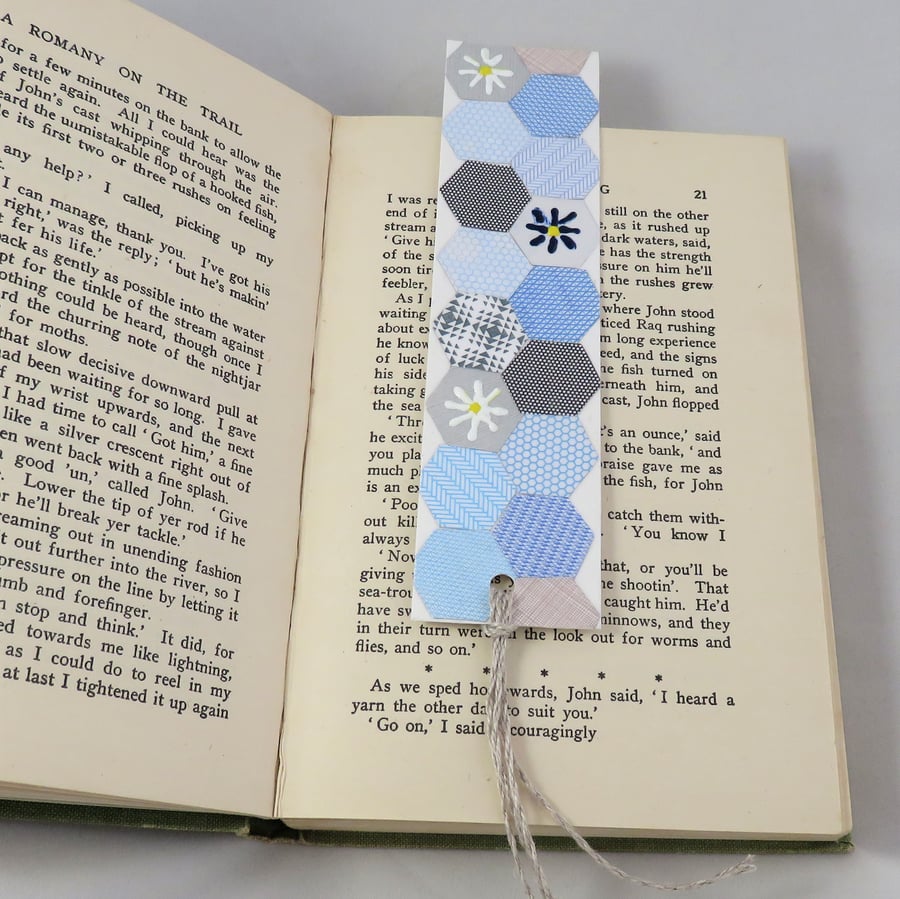 Recycled Envelope Patchwork Bookmark
