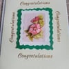Handmade card congrats flowers 