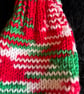 Hand Knitted Festive Fingerless Wrist Warmers - Image 6