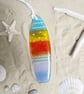 Small Rainbow Glass Surfboard