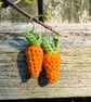 Carrot earrings, Fun orange dangle earrings, Vegetable themed earrings - Image 6