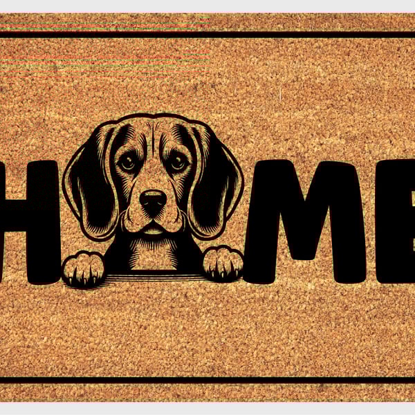 Beagle Home Door Mat No.3 - Beagle Welcome Mat - 3 Sizes