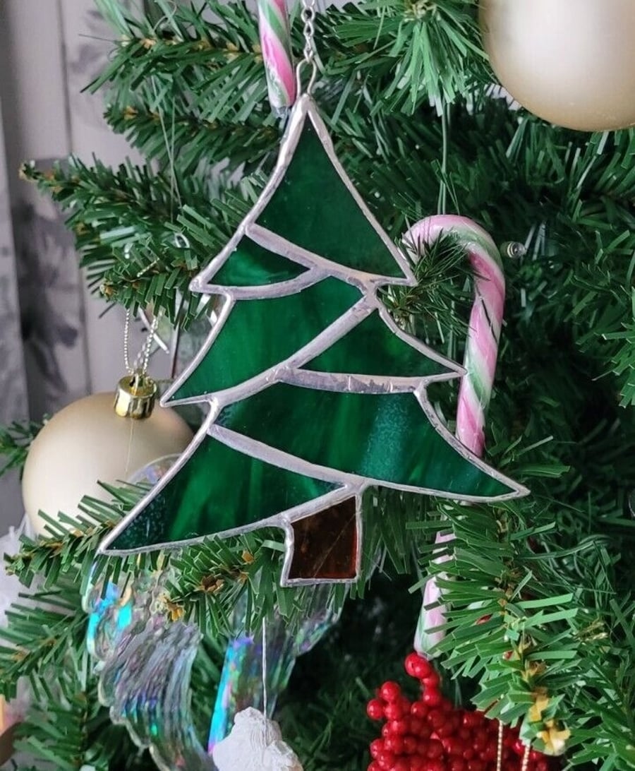 Stained glass decorative tree 