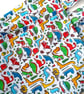 DINOSAURS theme, 4 Pack, multicoloured, fun, party, present or book bags - Image 2