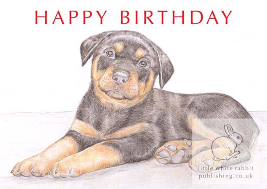 Clyde the Rottweiler - Birthday Card
