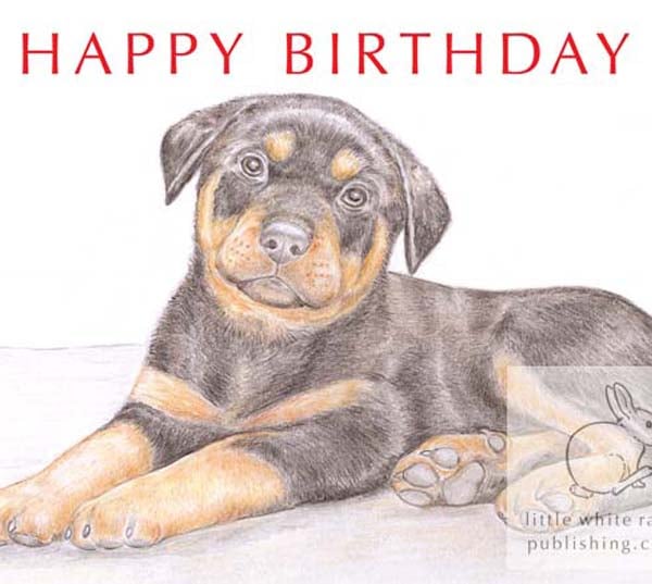 Clyde the Rottweiler - Birthday Card