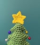 Crochet Mini Christmas Tree with Bells and Star, Table Decoration, Xmas Tree, In - Image 4