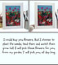 A mixed media painting - red and white wildflowers - letterbox gift - Image 2