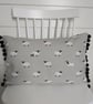 Sophie Allport Sheep   Cushion Cover with Black Pom poms - Image 1