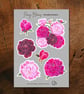 Peony Blooms Printable Sticker Sheet PDF Digital Product - Image 3