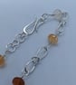 Sterling silver bracelet, Unique handmade silver bracelet with opal beads - Image 5