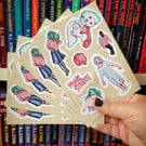 Fear Street Doodle Sticker Sheet - Gloss Vinyl Stickers - 90s Horror Reader Gift