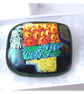 Patchwork Dichroic Fused Glass Brooch 080 Handmade  - Image 4