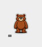 Funny Novelty Vinyl Sticker - Grumpy Bear      - Image 1