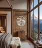 Matterhorn Mountain Metal Wall Art - 45cm Circular Swiss Alps & Cable Car Sign - Image 2