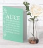 Alice in Wonderland Greetings Card Literary Gift - Alice Word Art Card - Image 4