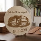 Personalised wedding plaque