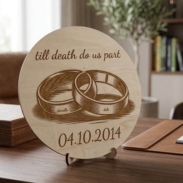 Personalised wedding plaque